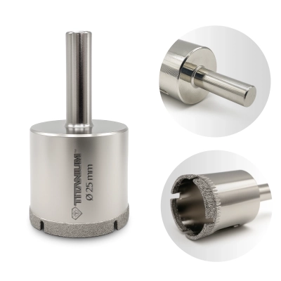 Wiertło diamentowe otwornica do gresu płytek szkła 25 mm Titanium CERAMIX