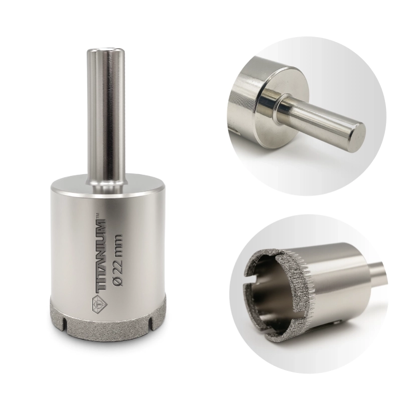 Wiertło diamentowe otwornica do gresu płytek szkła 22 mm Titanium CERAMIX