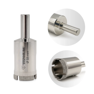 Wiertło diamentowe otwornica do gresu płytek szkła 18 mm Titanium CERAMIX