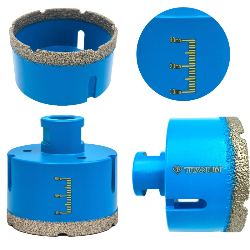 Wiertło diamentowe otwornica do gresu ceramiki na sucho 60 mm M14 Titanium CERAMAX