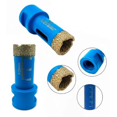 Wiertło diamentowe otwornica do gresu ceramiki na sucho 35 mm M14 Titanium CERAMAX