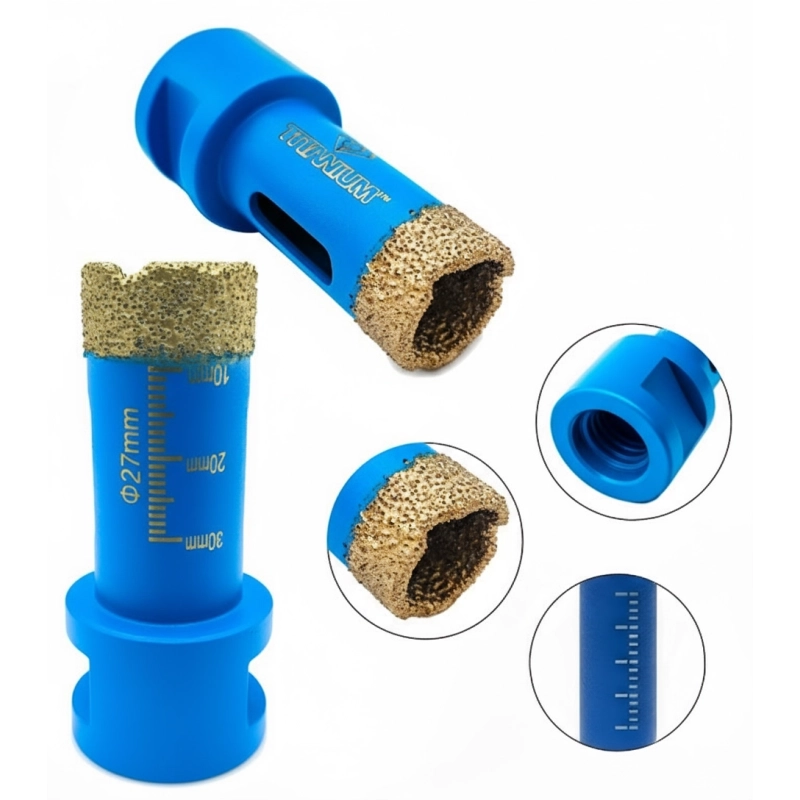 Wiertło diamentowe otwornica do gresu ceramiki na sucho 27 mm M14 Titanium CERAMAX