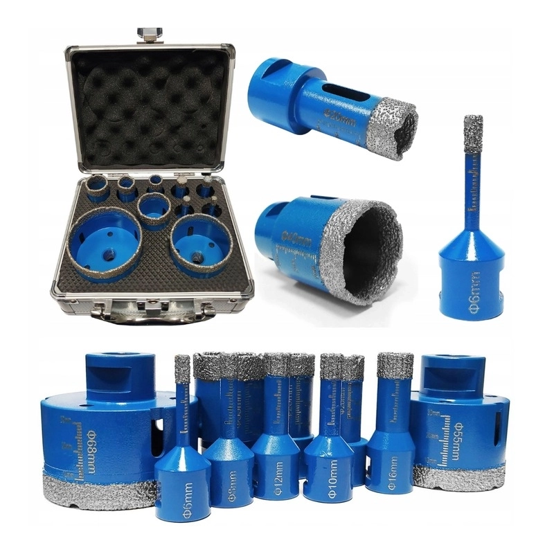 Wiertło diamentowe otwornica do gresu ceramiki na sucho zestaw 6-68 mm M14 Titanium CERAMAX