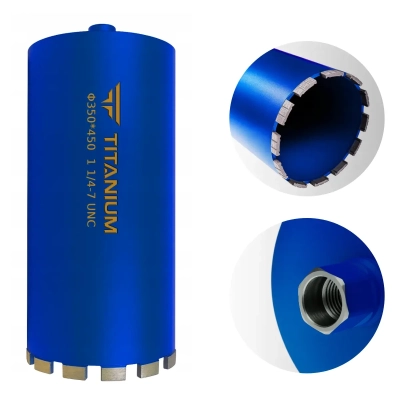 Wiertło diamentowe koronowe 350/450 5/4UNC Titanium