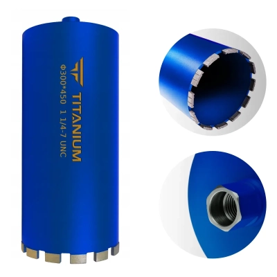 Wiertło diamentowe koronowe otwornica do betonu 300mm 450mm 1 1/4 UNC TITANIUM