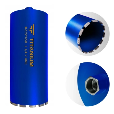 Wiertło diamentowe koronowe otwornica do betonu 275mm 450mm 1 1/4 UNC TITANIUM