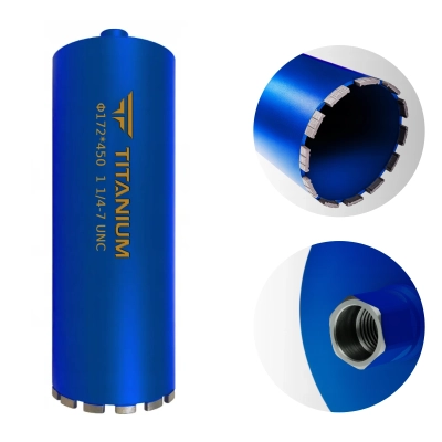 Wiertło diamentowe koronowe otwornica do betonu 167mm 450mm 1 1/4 UNC TITANIUM