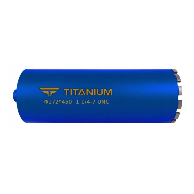 Wiertło diamentowe koronowe otwornica do betonu 167mm 450mm 1 1/4 UNC TITANIUM
