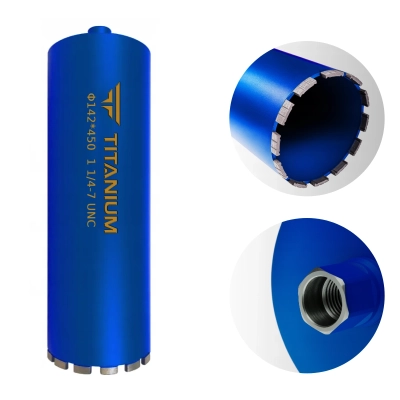 Wiertło diamentowe koronowe 142/450 5/4UNC Titanium