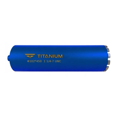 Wiertło diamentowe koronowe otwornica do betonu 102mm 450mm 1 1/4 UNC TITANIUM