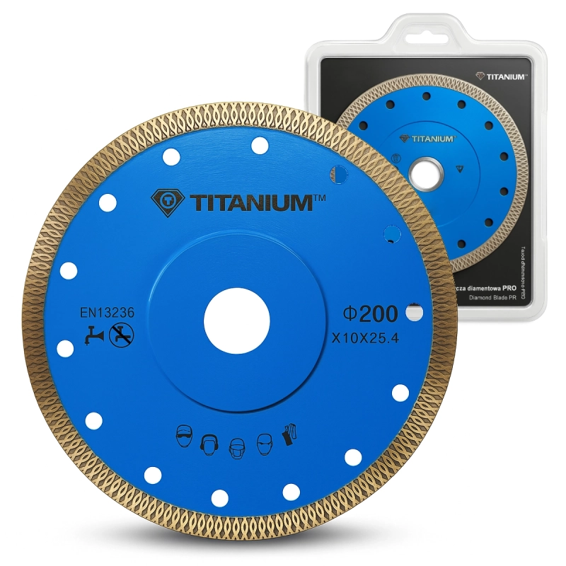 Tarcza diamentowa do cięcia płytek gresu spieków 200mm TITANIUM PRO SPEED CUT