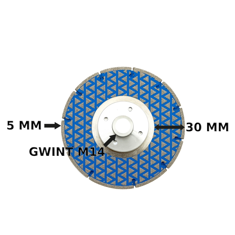 Tarcza diamentowa do cięcia szlifowania gresu płytek 125mm 2w1 TITANIUM Speed Cut