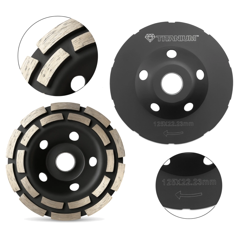 Tarcza diamentowa garnkowa do szlifowania betonu 125mm TITANIUM PRO Grid