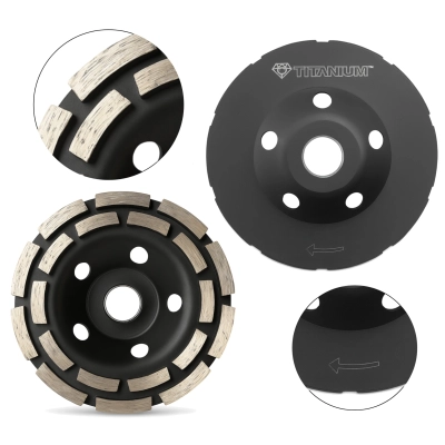 Tarcza diamentowa garnkowa do szlifowania betonu 180mm TITANIUM PRO Grid