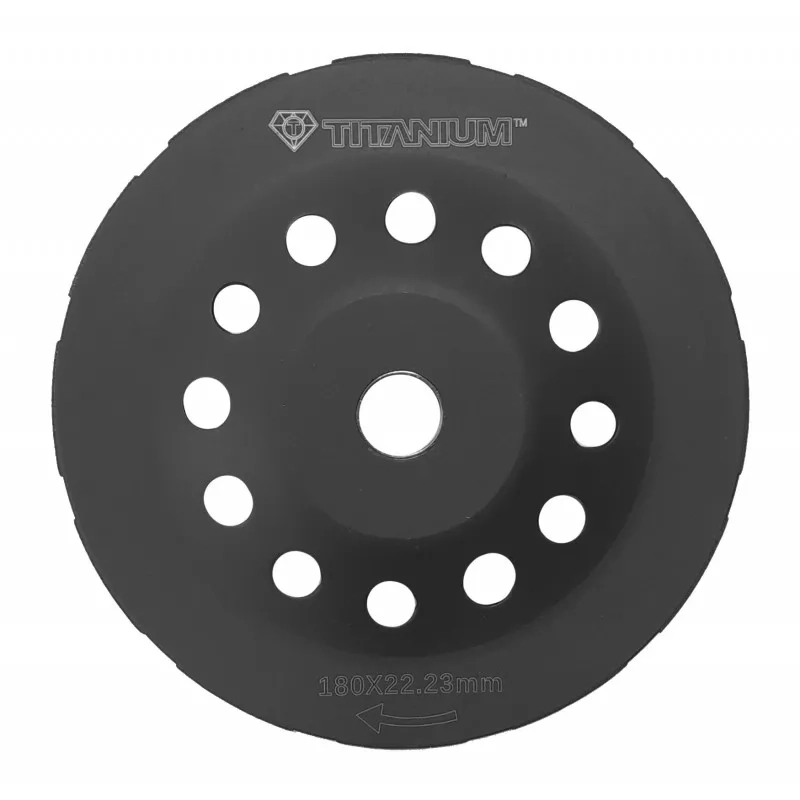 Tarcza diamentowa garnkowa do szlifowania betonu 180mm TITANIUM PRO Grid