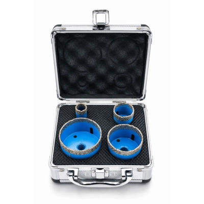 Wiertło diamentowe otwornica do gresu ceramiki na sucho zestaw 20-68 mm M14 Titanium CERAMAX