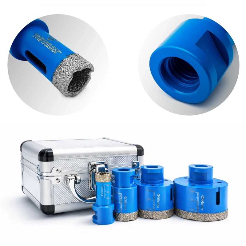 Wiertło diamentowe otwornica do gresu ceramiki na sucho zestaw 20-68 mm M14 Titanium CERAMAX