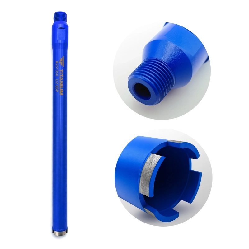 Wiertło diamentowe koronowe otwornica do betonu 24mm 350mm 1/2" BSP TITANIUM