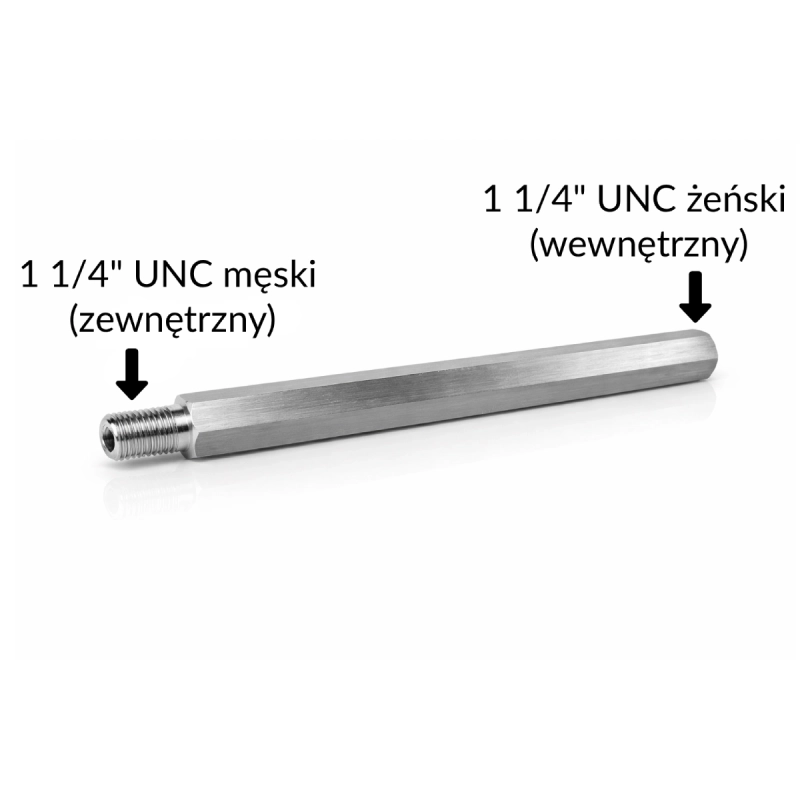 Przedłużka aluminiowa 1 1/4" UNC 200 mm TITANIUM