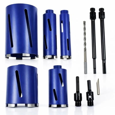 Koronka diamentowa otwornica do betonu zestaw 38/52/65/117/127mm TITANIUM