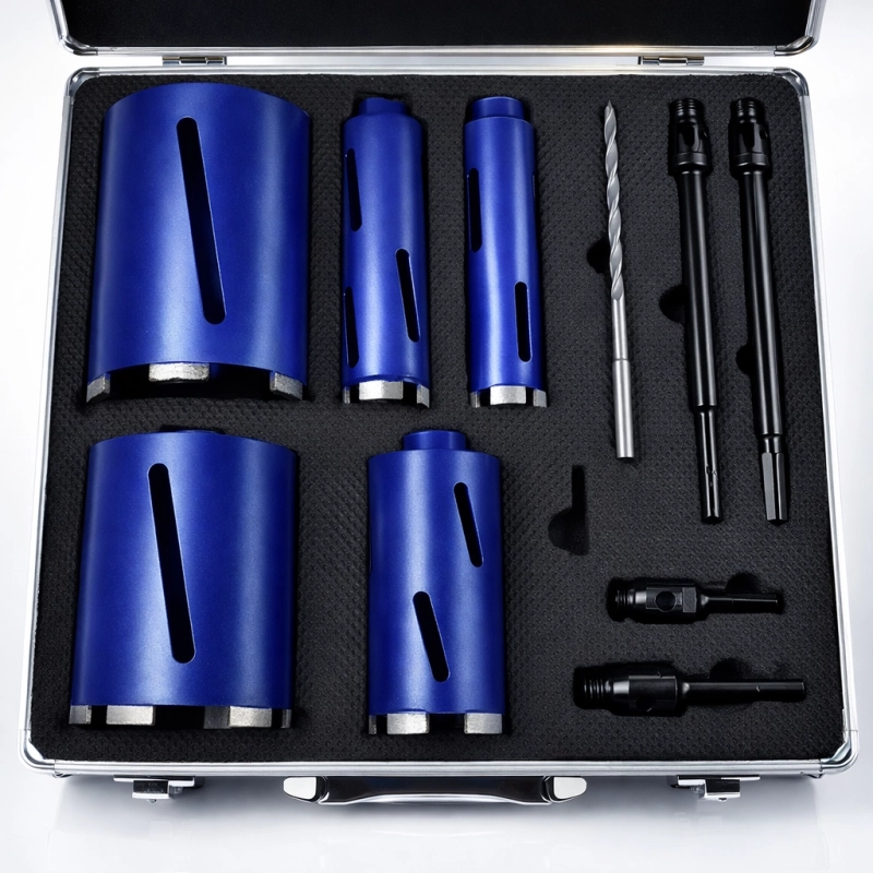 Koronka diamentowa otwornica do betonu zestaw 38/52/65/117/127mm TITANIUM