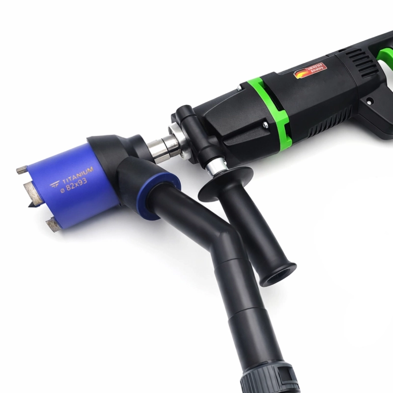 Odpylacz odciąg pyłu kurzu do koronki otwornicy wiertła na sucho M16 M18 TITANIUM