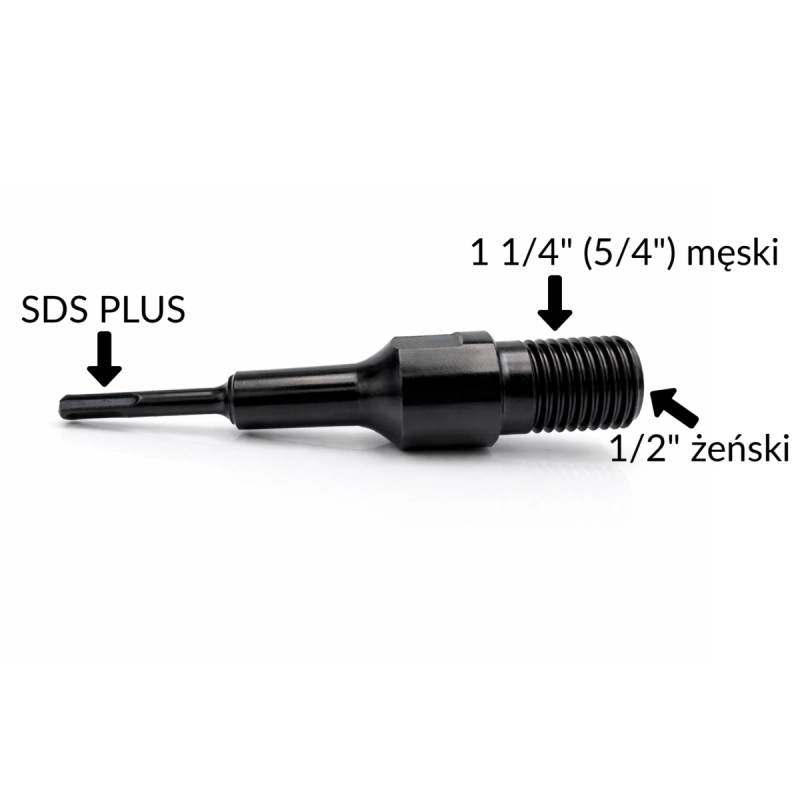 Adapter przejściówka do wiertnicy koronki SDS Plus na 1 1/4 UNC TITANIUM