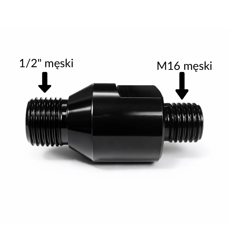 Adapter przejściówka 1/2" męski na M16 męski TITANIUM
