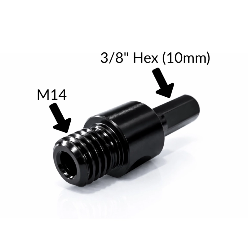 Adapter przejściówka trzpień na wiertarkę M14 na Hex 3/8 TITANIUM