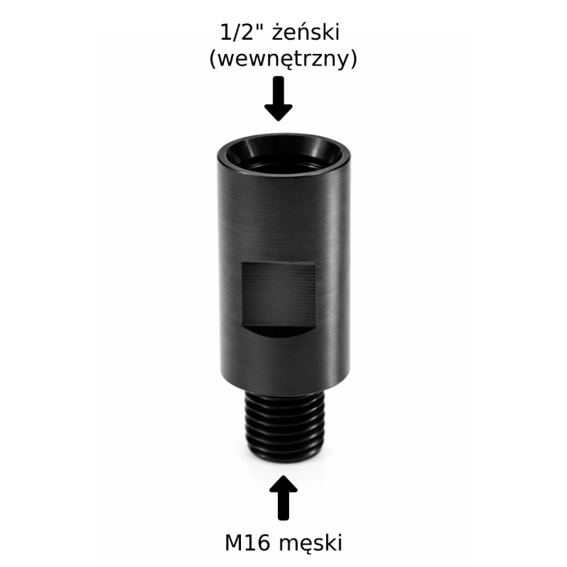 Adapter przejściówka do wiertnicy M16 męski na 1/2" żeński TITANIUM