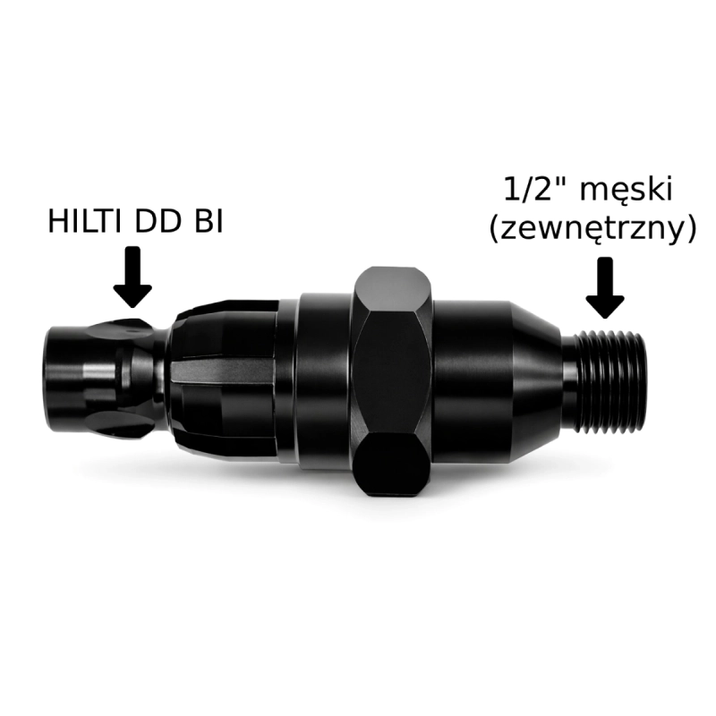 Adapter przejściówka do wiertnicy HILTI DD BI na 1/2" TITANIUM