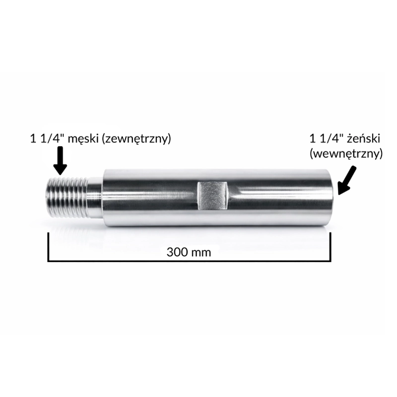 Przedłużka stalowa do wierteł koronowych 1 1/4" UNC 30cm TITANIUM