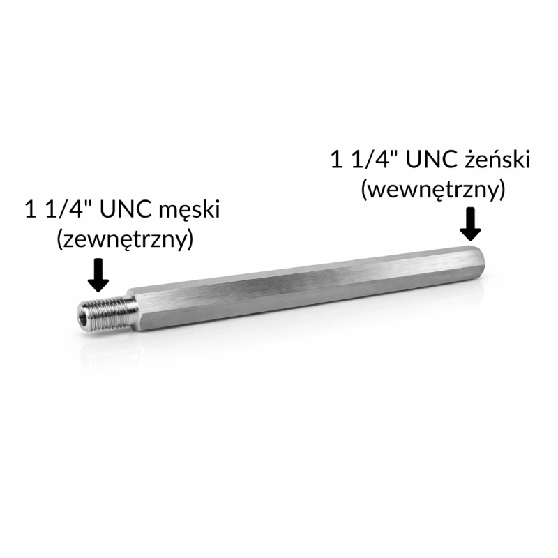 Przedłużka aluminiowa do wierteł koronowych 1 1/4" UNC 30cm TITANIUM