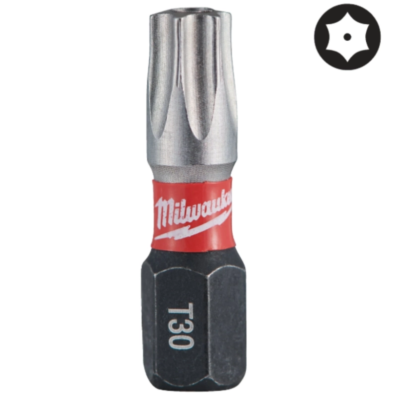 Bit udarowy Torx TX BO 30 25mm Milwaukee Shockwave Impact Duty 3szt.