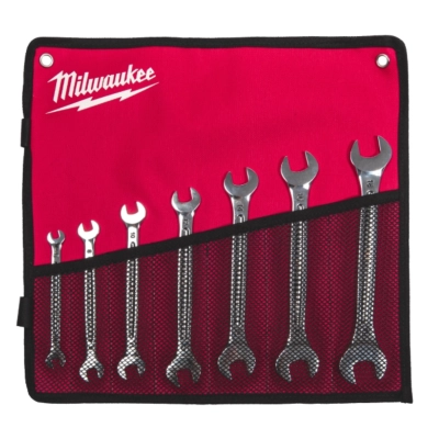 Zestaw kluczy dwustronnie płaskich Milwaukee, 7 szt.