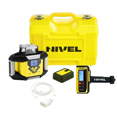 Niwelator laserowy rotacyjny z czujnikiem czerwona wiązka Nivel System NL340R