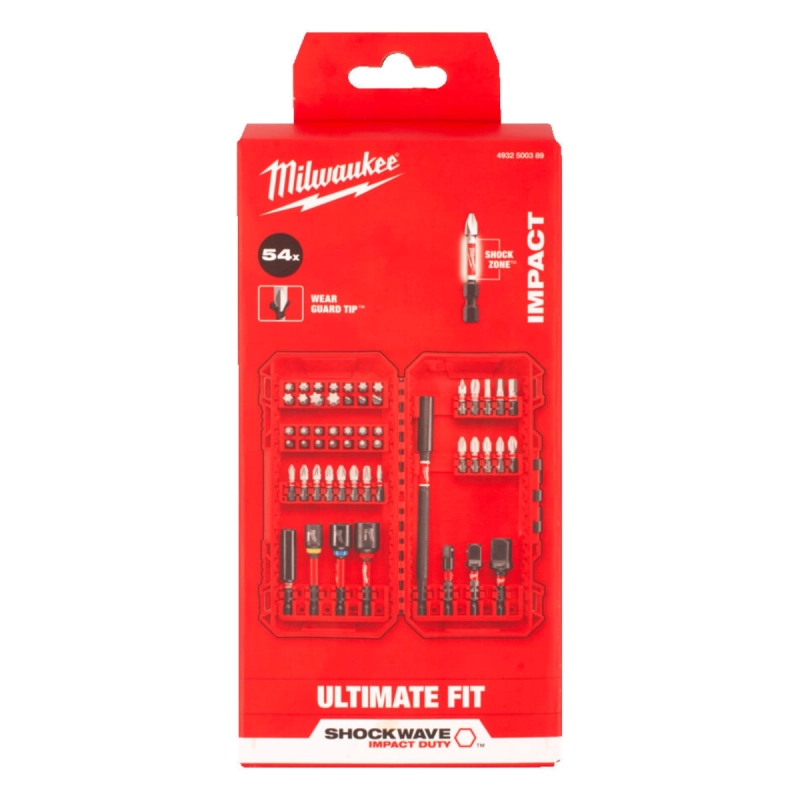 Zestaw bitów na karabinku Milwaukee Shockwave Impact Duty 54 szt.