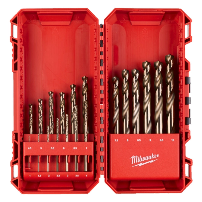 Zestaw wierteł do metalu HSS-G TIN Red Cobalt Milwaukee 19szt.