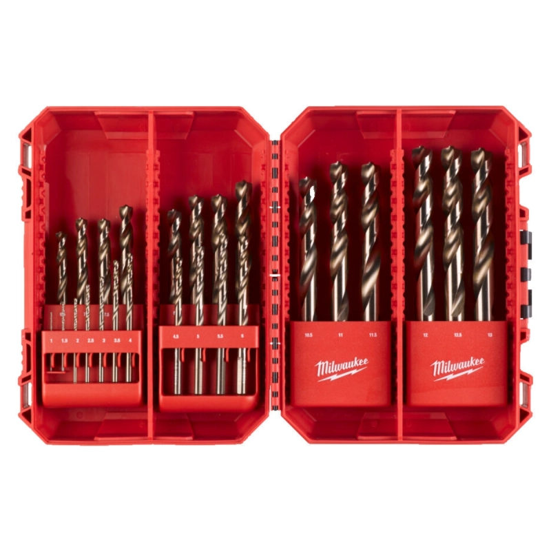 Zestaw wierteł do metalu HSS-G TIN Red Cobalt Milwaukee 25szt.