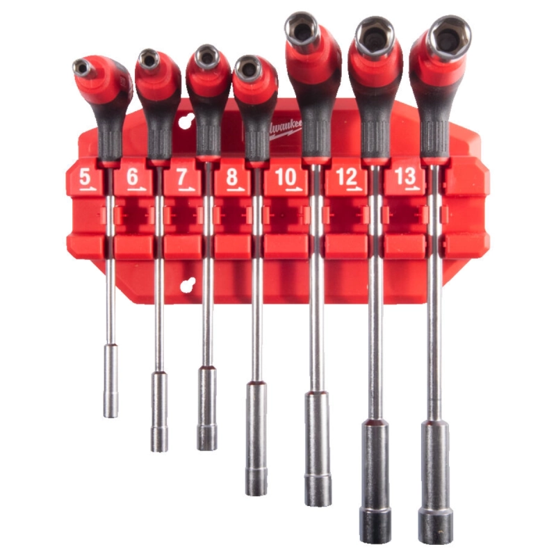 Zestaw kluczy nasadowych z uchwytem Comfort Grip Milwaukee 7szt.
