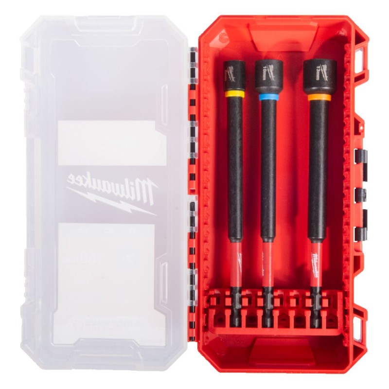Zestaw kluczy nasadowych Shockwave Nut Driver Long Milwaukee 3szt.