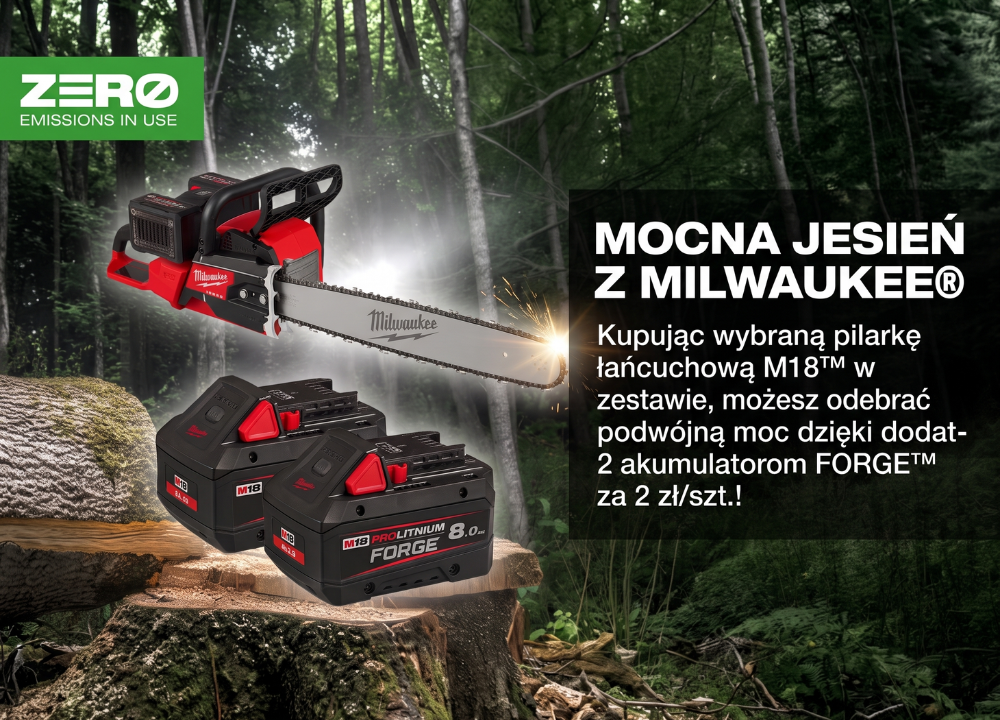 MOCna Jesień Milwaukee – 2 akumulatory FORGE za 2 zł