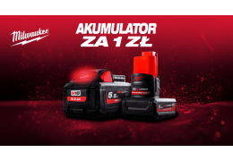Zgarnij dodatkowy akumulator MILWAUKEE® za 1 zł! Zgarnij dodatkowy akumulator MILWAUKEE® za 1 zł!