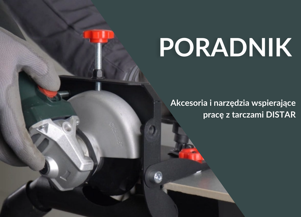 Akcesoria i narzędzia wspierające pracę z tarczami DISTAR – prowadnice, stoły, sztabki ostrzące
