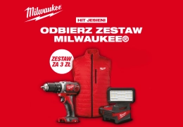 Promocja Milwaukee „Zestaw za 3 zł” – odbierz wkrętarkę, reflektor i kamizelkę!