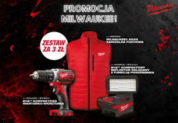 Promocja Milwaukee „Zestaw za 3 zł” – odbierz wkrętarkę, reflektor i kamizelkę!